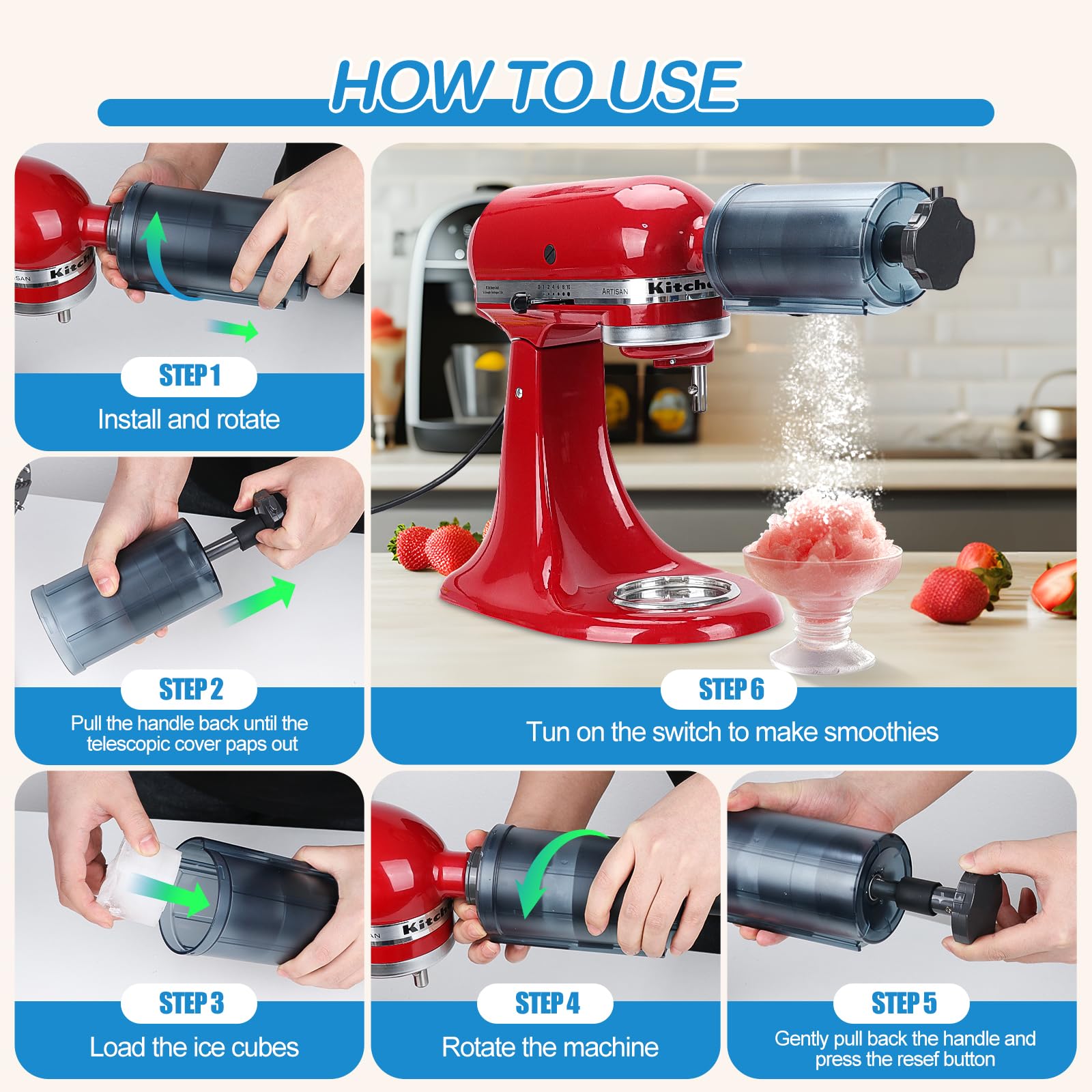 Amazon | KitchenAidスタンドミキサー用かき氷アタッチメント